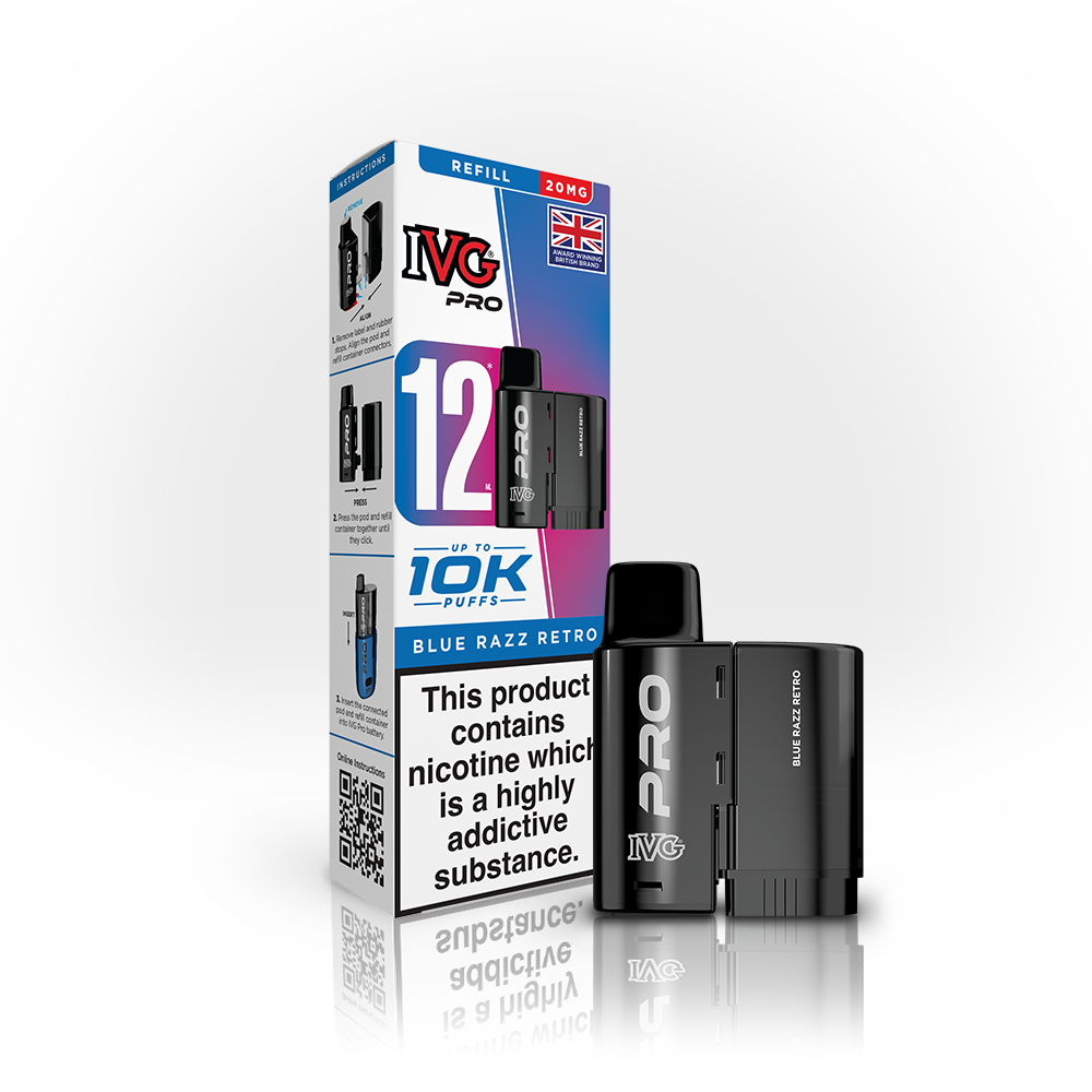 IVG Pro 12 - Refill Box Thumbnail Blue Razz Retro