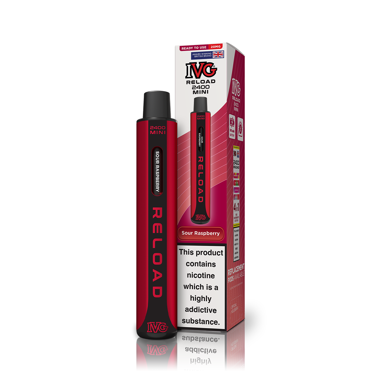 UK RELOAD MINI 1 POD PACK Thumbnails Sour Raspberry